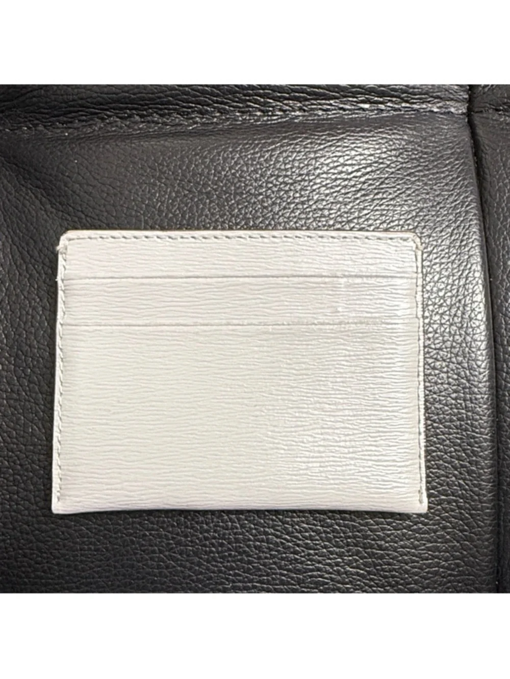 DKNY White Leather Slim Card Sleeve